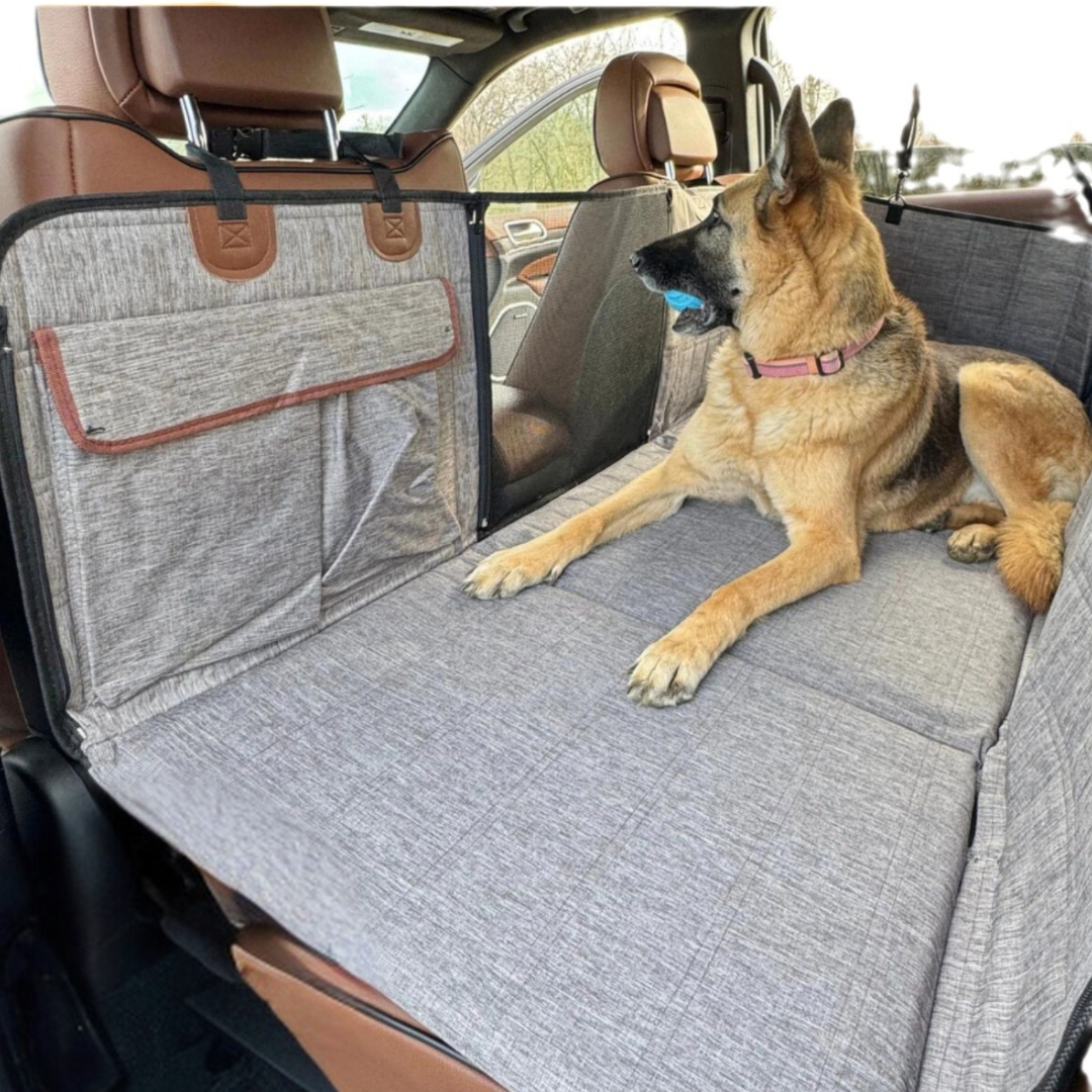 Backseat Extender for Dogs - Grey with Door Covers